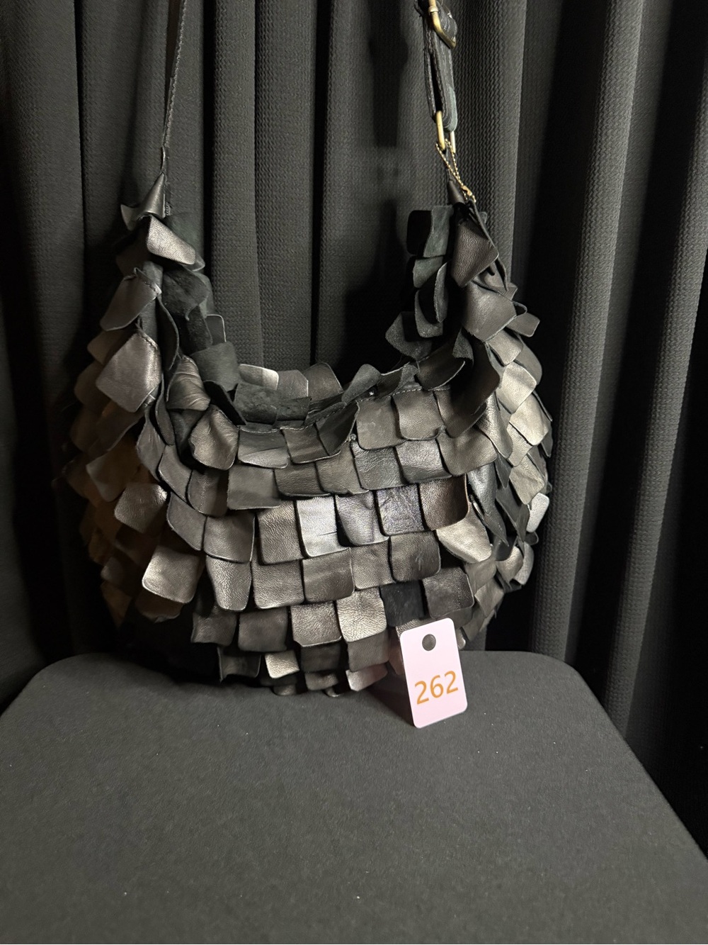 Black Leather Bag - Unbranded